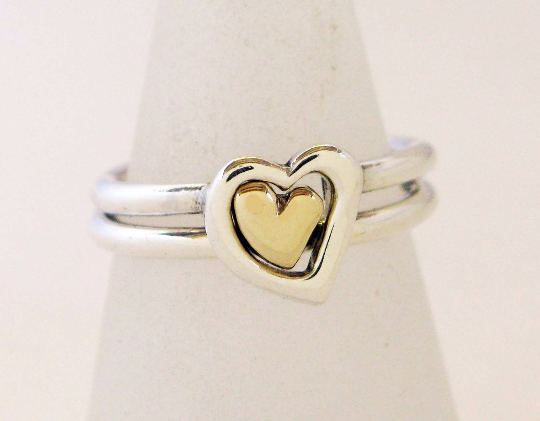 Interlocking 2025 heart ring