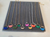 Sterling Silver and Bright Orange Geometric Enamel Necklace, 100% Handmade by Alison in her studio in Bath UK