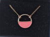 Sterling Silver and Bright Orange Geometric Enamel Necklace, 100% Handmade by Alison in her studio in Bath UK