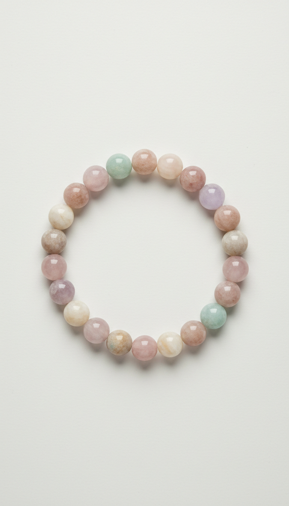 Rose Sand Gemstone Bracelet in Blush Quartz