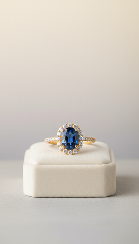 18k Gold Sapphire Ring