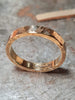 9ct 4mm flat hammered wedding ring, handmade 100% recycled gold