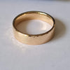 9ct 4mm flat hammered wedding ring, handmade 100% recycled gold