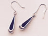 Silver & oxidised long pod dangly earrings