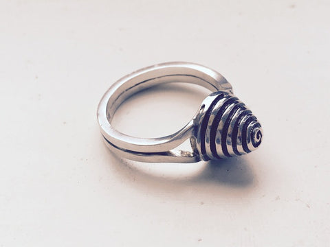 sterling silver cone ring